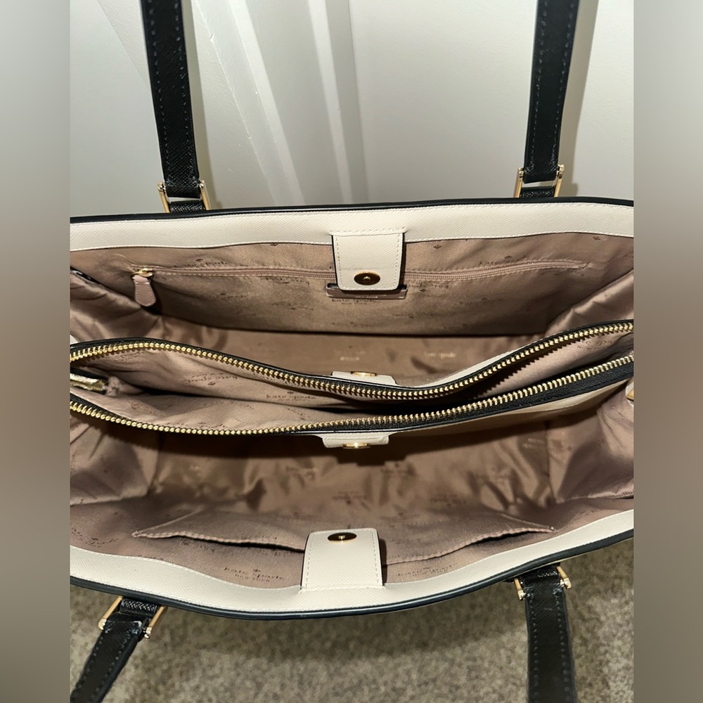 Kate Spade Madison Colorblock Saffiano Leather East West Large Laptop Tote - Picture 4 of 5